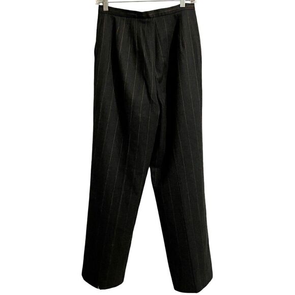 Talbots Wool Trouser Dress Pant Size 8 Gray Pinstripe Stretch Fully Line… - Picture 2 of 8